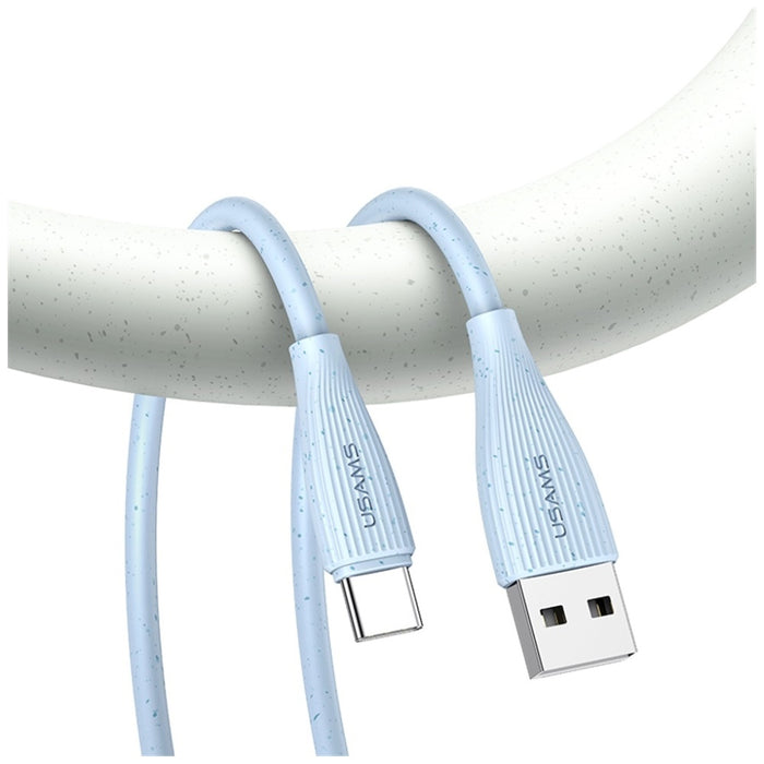 Кабел USAMS Green Series 18W 3A за USB-C 1м, розов