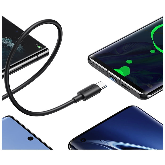 Кабел USAMS YD Series 18W 3A USB-C 1m, бял