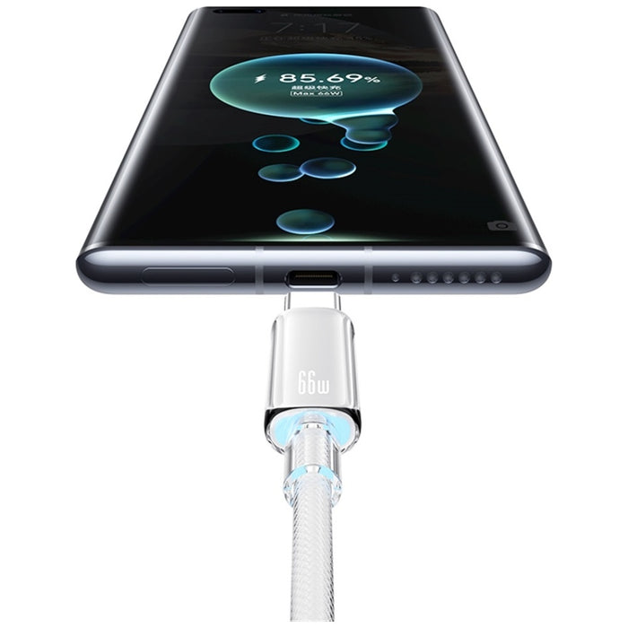 Кабел USAMS Cloud Series 6A за USB-C 1,2m, розов