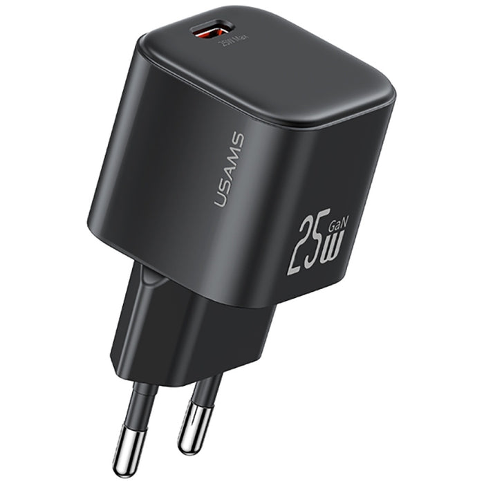 Зарядно USAMS JC Series 25W GaN Mini Fast Charger, черно