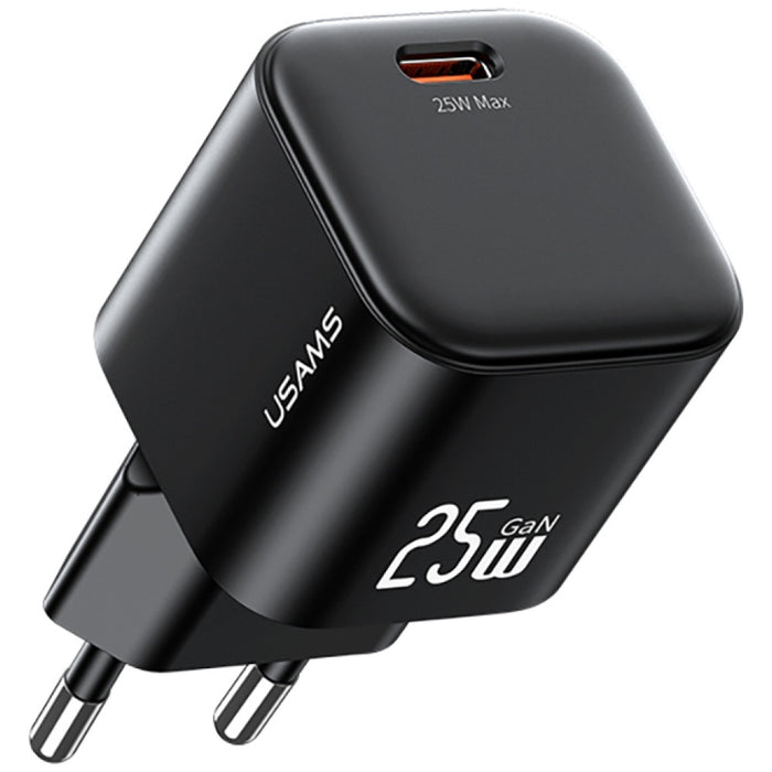 Зарядно USAMS JC Series 25W GaN Mini Fast Charger, черно