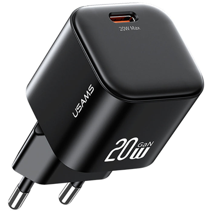 Зарядно USAMS JO Series 20W + кабел USB-C/Lightning 1m, бял