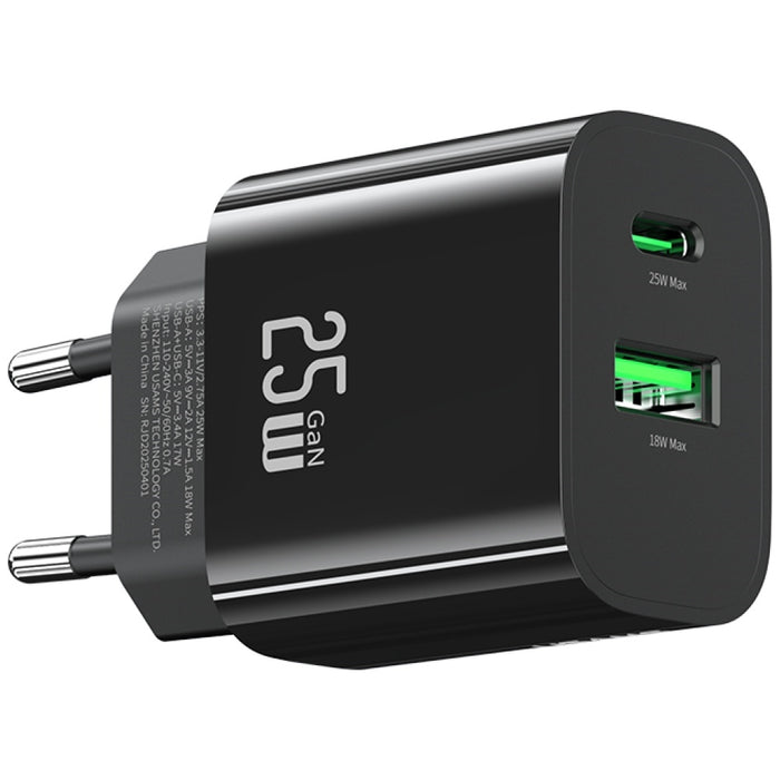 Зарядно USAMS T65 25W Fast Charging, черно