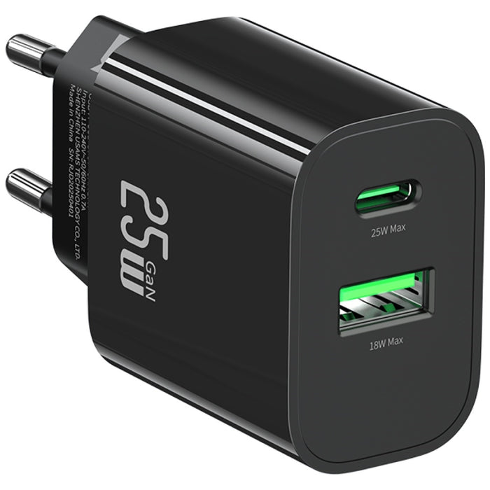 Зарядно USAMS T65 25W Fast Charging, черно