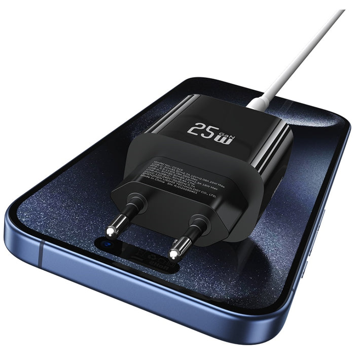 Зарядно USAMS T65 25W Fast Charging, черно