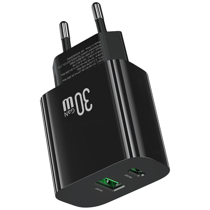 Зарядно USAMS T65 30W Fast Charging, черно