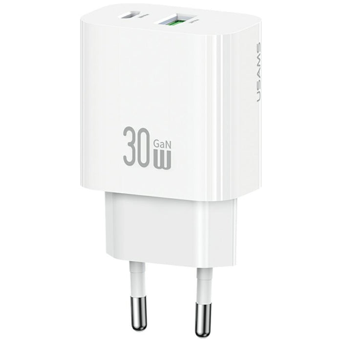 Зарядно USAMS T65 30W Fast Charging, бяло