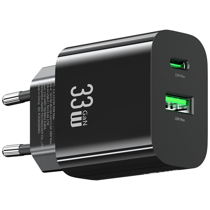 Зарядно USAMS T65 33W Fast Charging, черно
