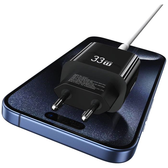 Зарядно USAMS T65 33W Fast Charging, черно