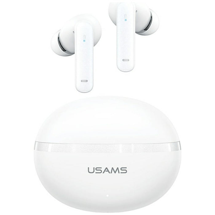 Слушалки USAMS Echo E02 TWS ANC+ENC безжични, бели