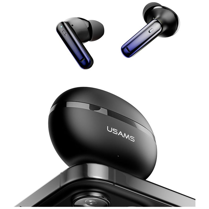 Слушалки USAMS Echo E02 TWS ANC+ENC безжични, черни