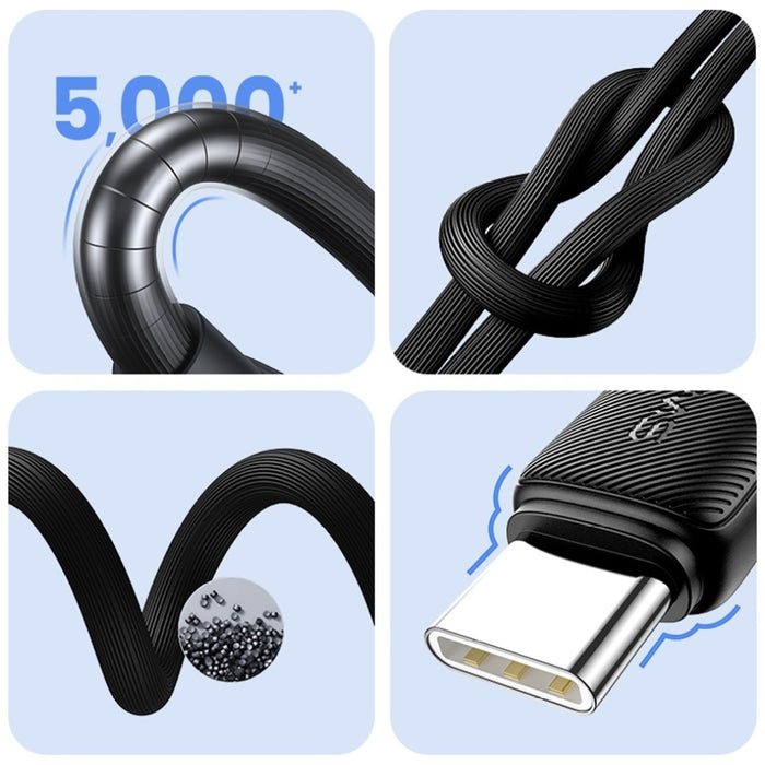 Кабел USAMS KY Series 60W за USB-C 2m, бял