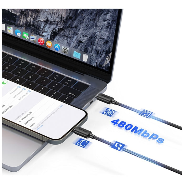 Кабел USAMS KY Series 60W за USB-C 2m, бял