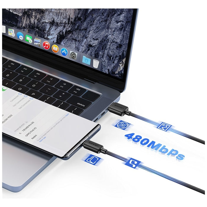 Кабел USAMS KY Series 3A за USB-A 2m, бял