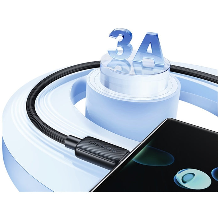 Кабел USAMS KY Series 3A за USB-A 2m, бял