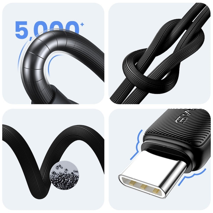 Кабел USAMS KY Series 3A за USB-A 2m, бял