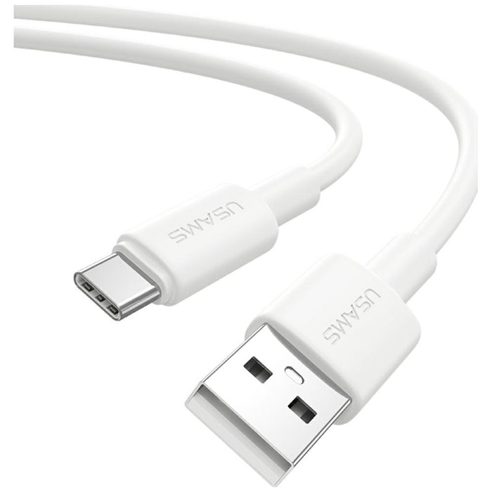 Кабел USAMS U90 3A за USB-A към USB-C, бял