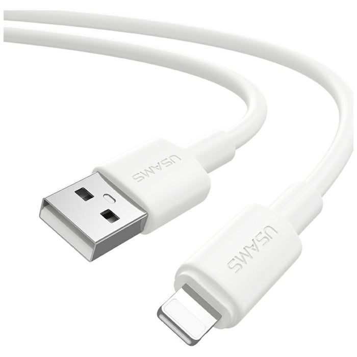 Кабел USAMS U90 2.4A до Lightning, бял