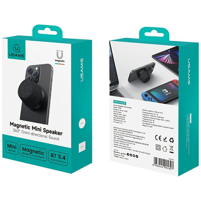 Магнитен говорител USAMS YX016 Bluetooth, черен