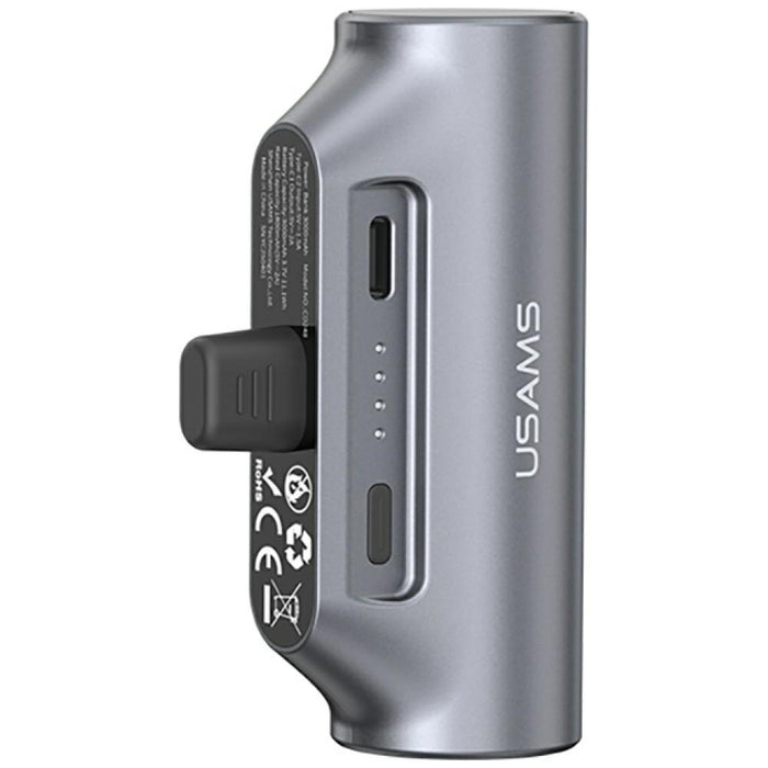 Powerbank USAMS M0 Mini Tail Plug Portable M1 M2, сив