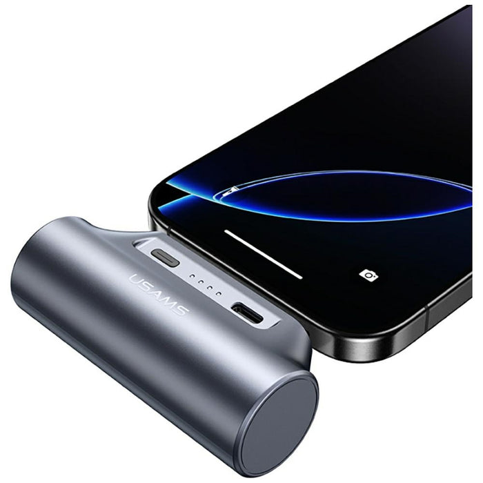 Powerbank USAMS M0 Mini Tail Plug Portable M1 M2, сив