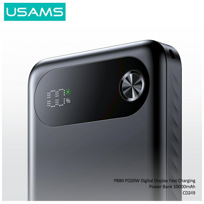 Powerbank USAMS PB80 PD20W 10000mAh, черен