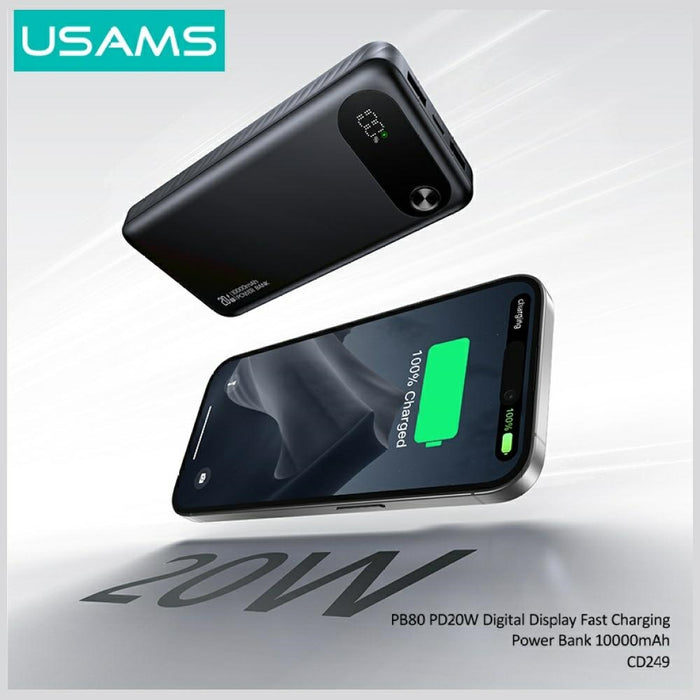 Powerbank USAMS, бял