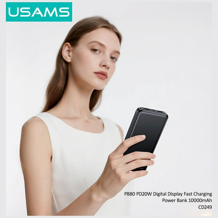 Powerbank USAMS, бял