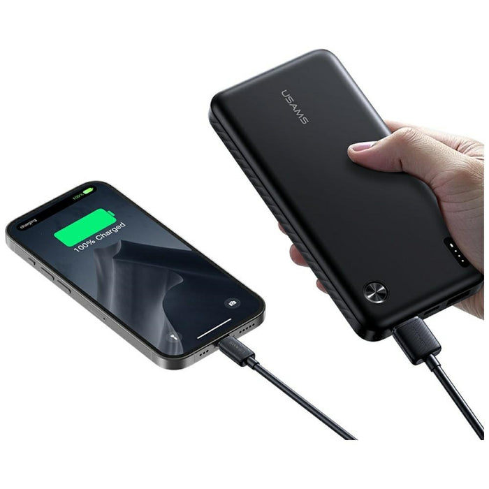 Powerbank USAMS PB83 2xUSB-A 1xUSB-C 10000mAh, черен