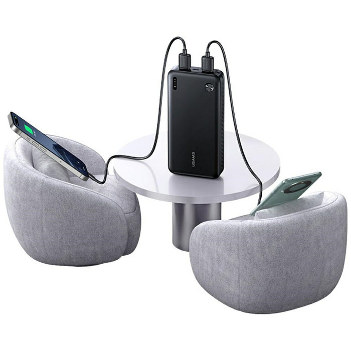 Powerbank USAMS PB83 2xUSB-A 1xUSB-C 20000mAh бял