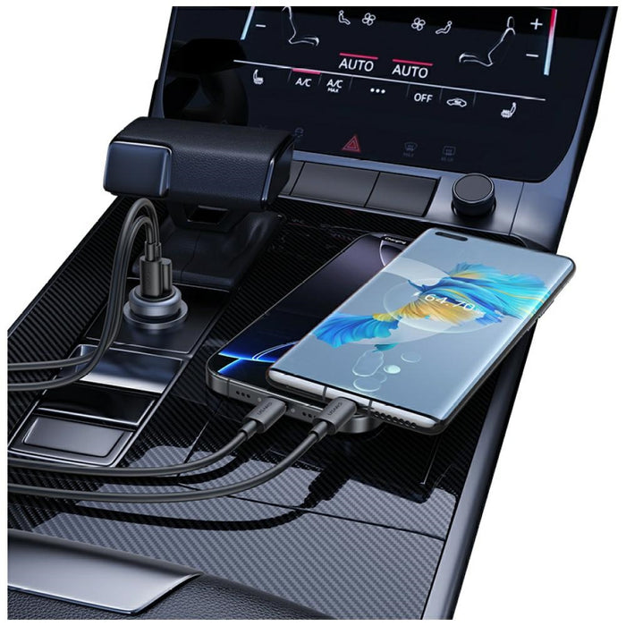 Автомобилно зарядно USAMS CC322 30W 1xUSB-A 1xUSB-C tarnish