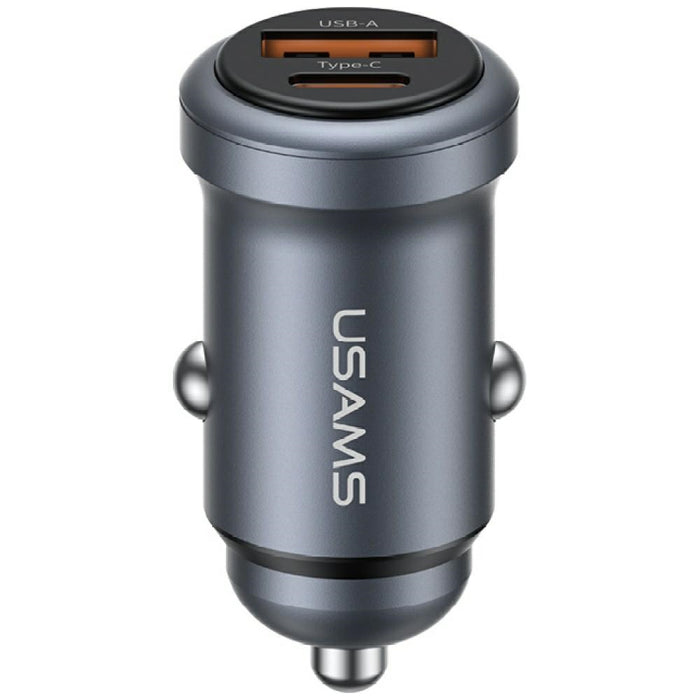 Автомобилно зарядно USAMS CC322 30W 1xUSB-A 1xUSB-C tarnish