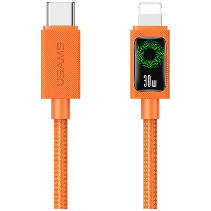 Кабел USAMS SJ774 PD 30W USB-C/Lightning 1.2m, оранжев