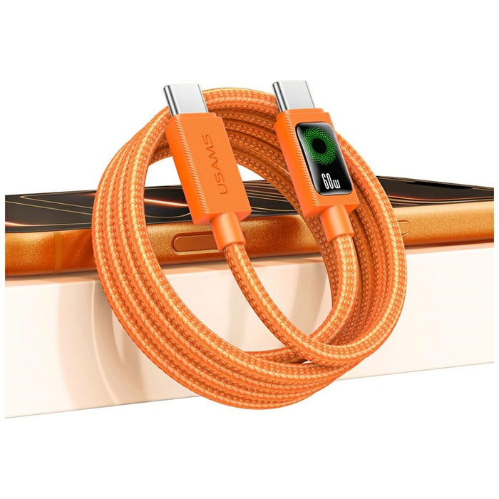 Кабел USAMS PD 60W USB-C 1.2 m, оранжев