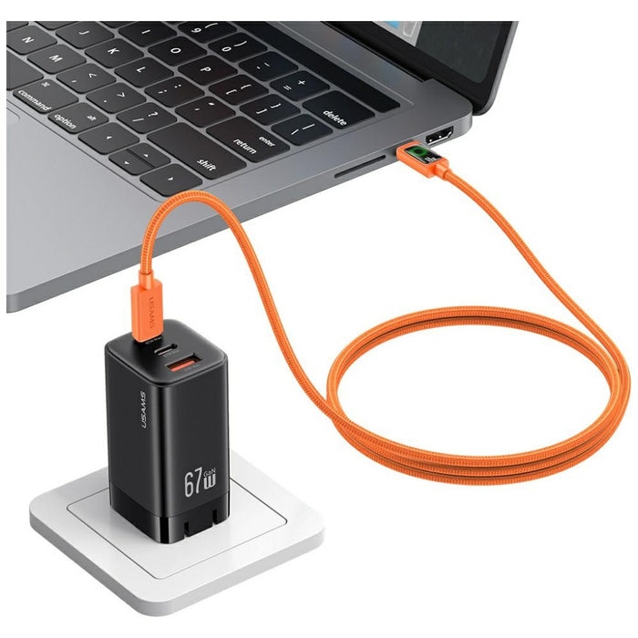 Кабел USAMS PD 60W USB-C 1.2 m, оранжев