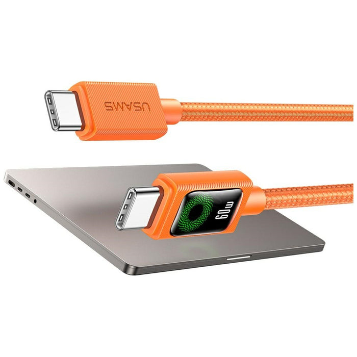 Кабел USAMS PD 60W USB-C 1.2 m, оранжев