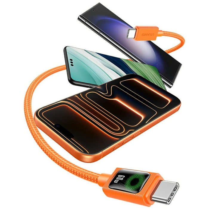 Кабел USAMS PD 60W USB-C 1.2 m, оранжев