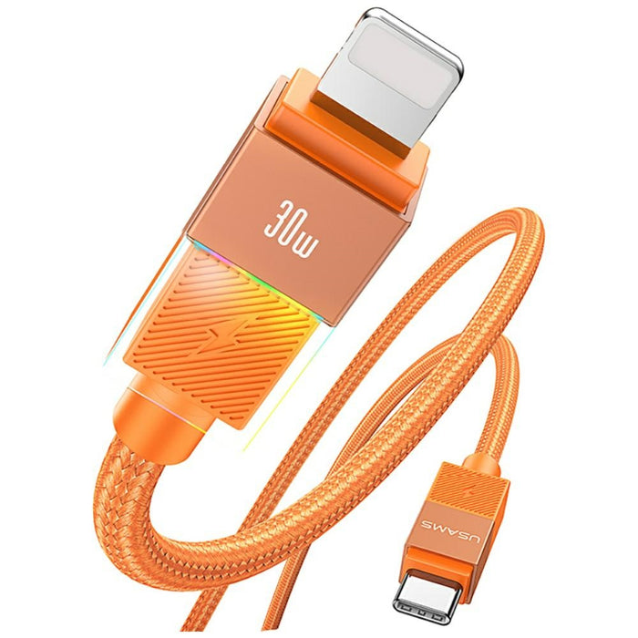 Кабел USAMS SJ776 PD 30W USB-C/Lightning 1.2m, черен