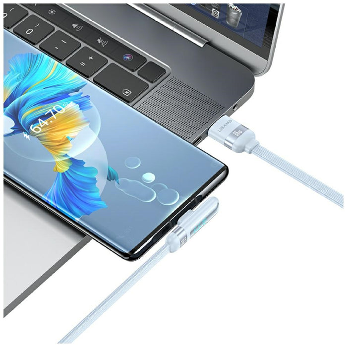 Кабел USAMS US-SJ651 66W USB-A/USB-C 1.2м, бял