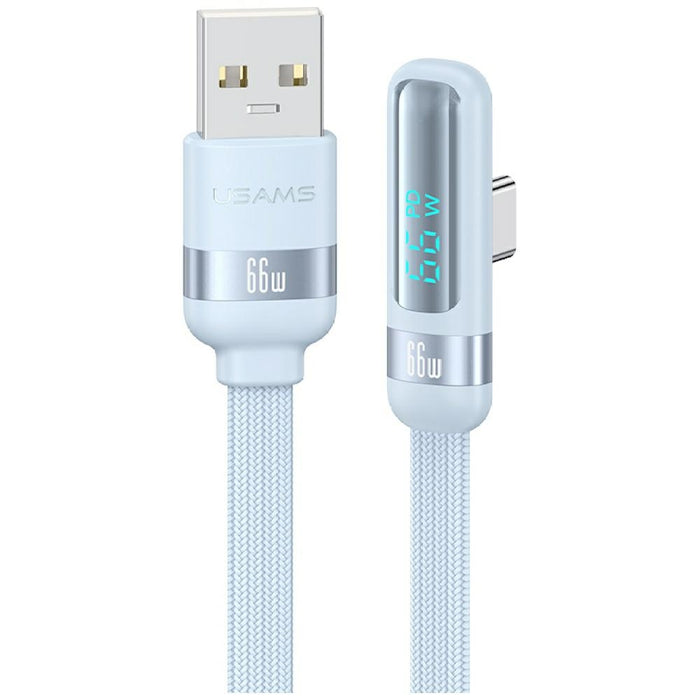 Кабел USAMS 66W USB-C/Lightning 1.2m, син