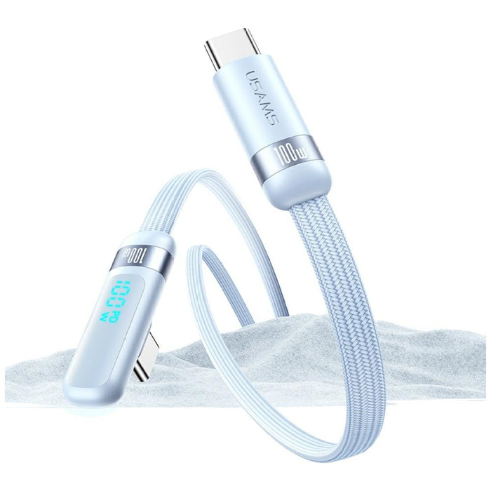 Кабел USAMS US-SJ653 PD 100W USB-C/USB-C 1.2m, бял