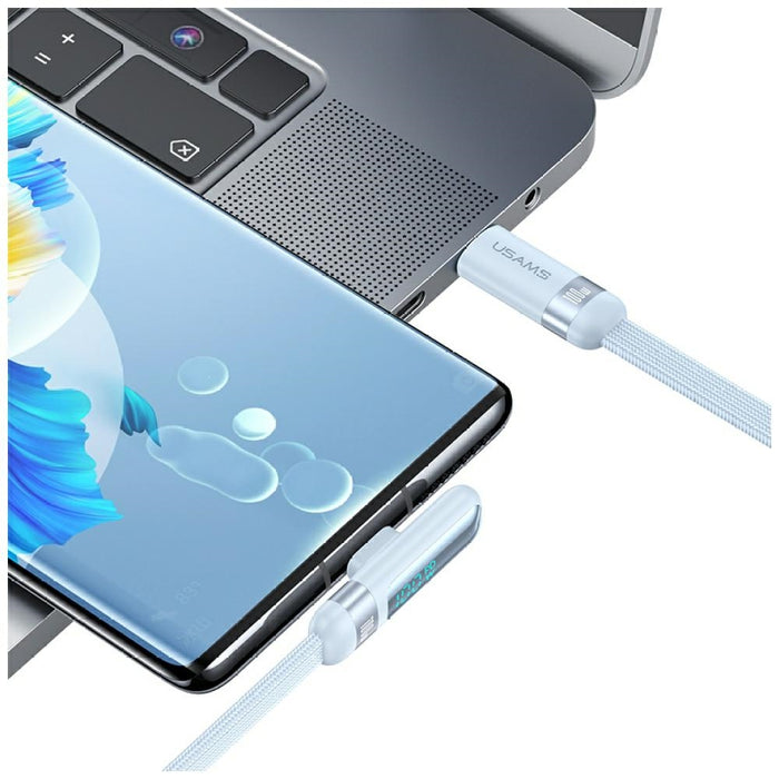 Кабел USAMS US-SJ653 PD 100W USB-C/USB-C 1.2m, бял