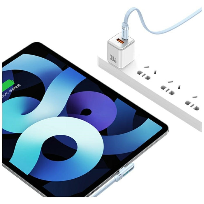 Кабел USAMS US-SJ653 PD 100W USB-C/USB-C 1.2m, син