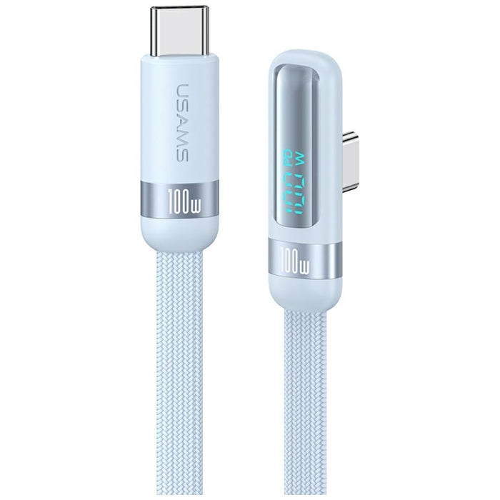 Кабел USAMS US-SJ653 PD 100W USB-C/USB-C 1.2m, син