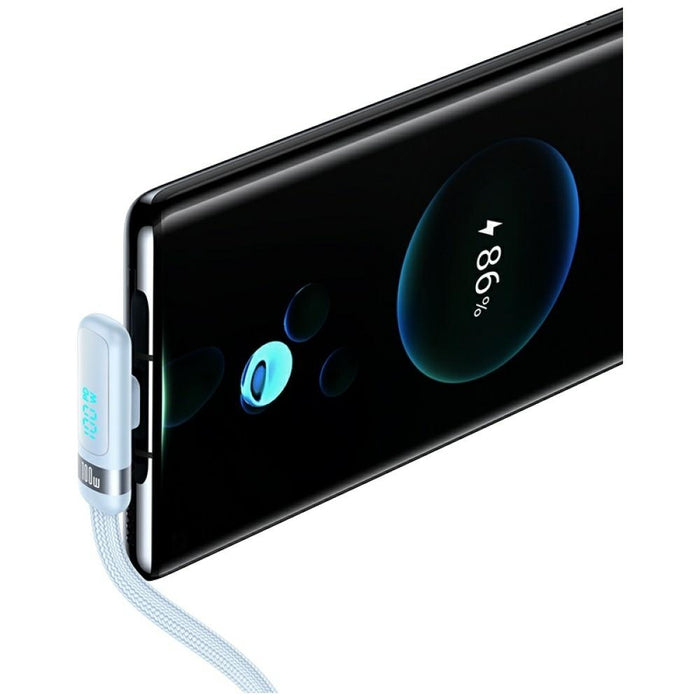 Кабел USAMS US-SJ653 PD 100W USB-C/USB-C 1.2m, лилав