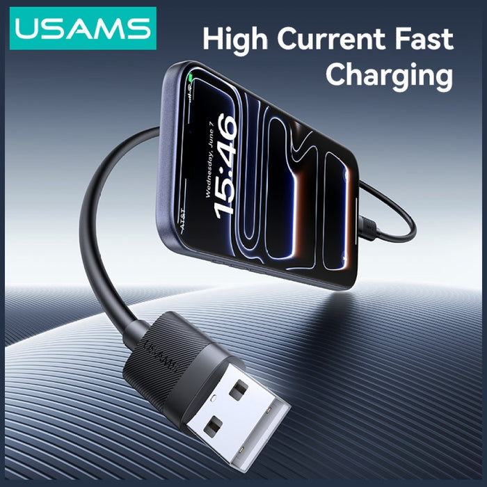 Кабел USAMS U94 18W do USB-C към USB-A 1m, черен