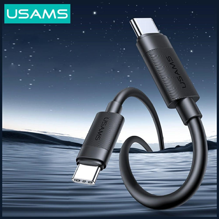 Кабел USAMS U94 60W за USB-C към USB-C 1m, черен