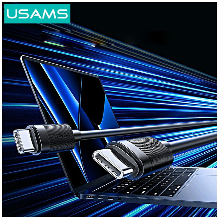 Кабел USAMS U94 60W за USB-C към USB-C 1m, черен