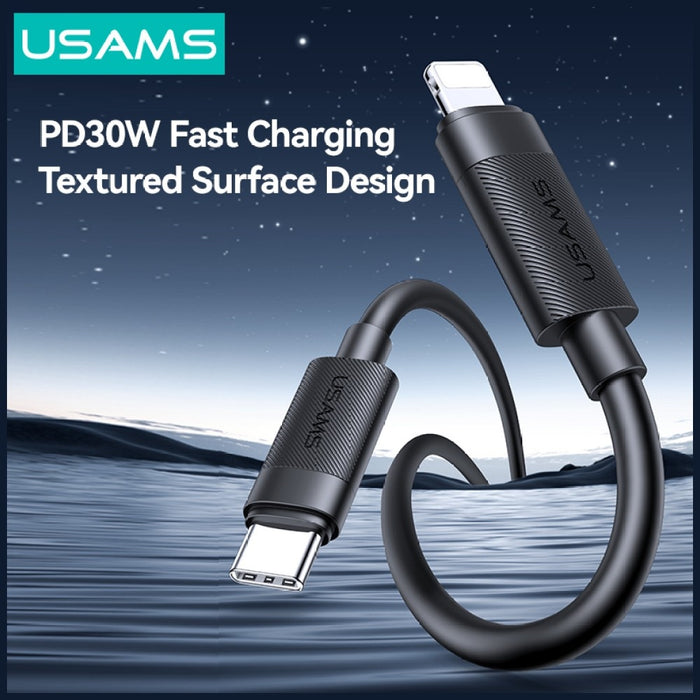 Кабел USAMS U94 30W Lightning 1m, черен
