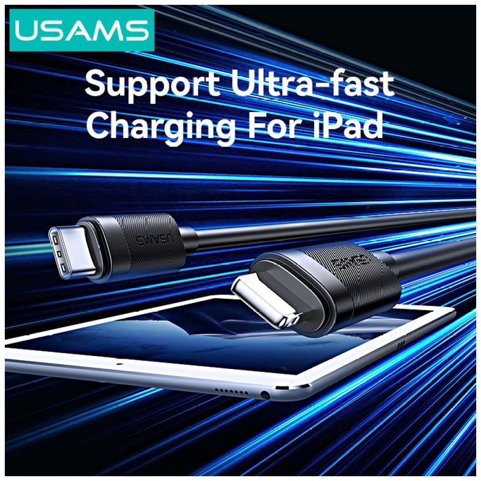 Кабел USAMS U94 30W Lightning 1m, черен